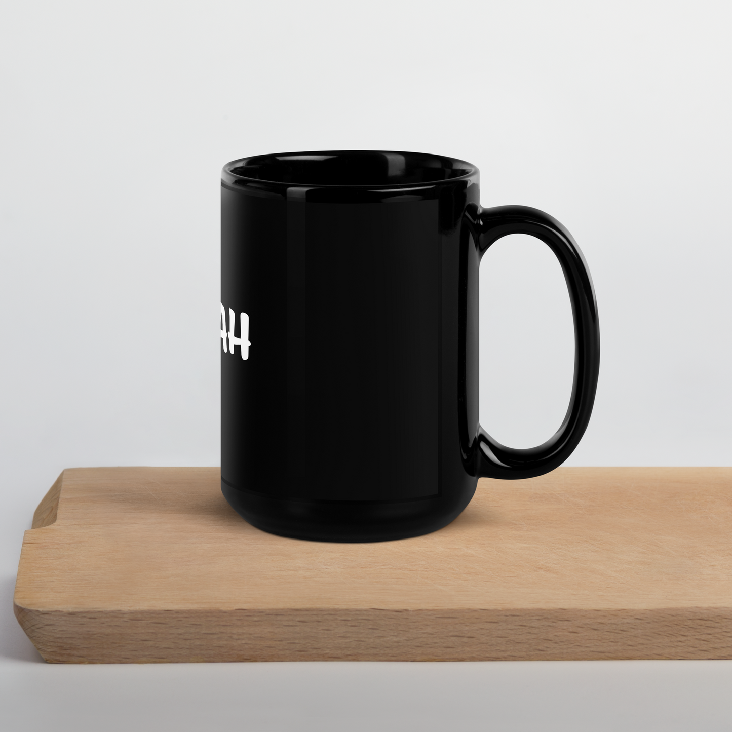 Black YAHUAH coffee mug