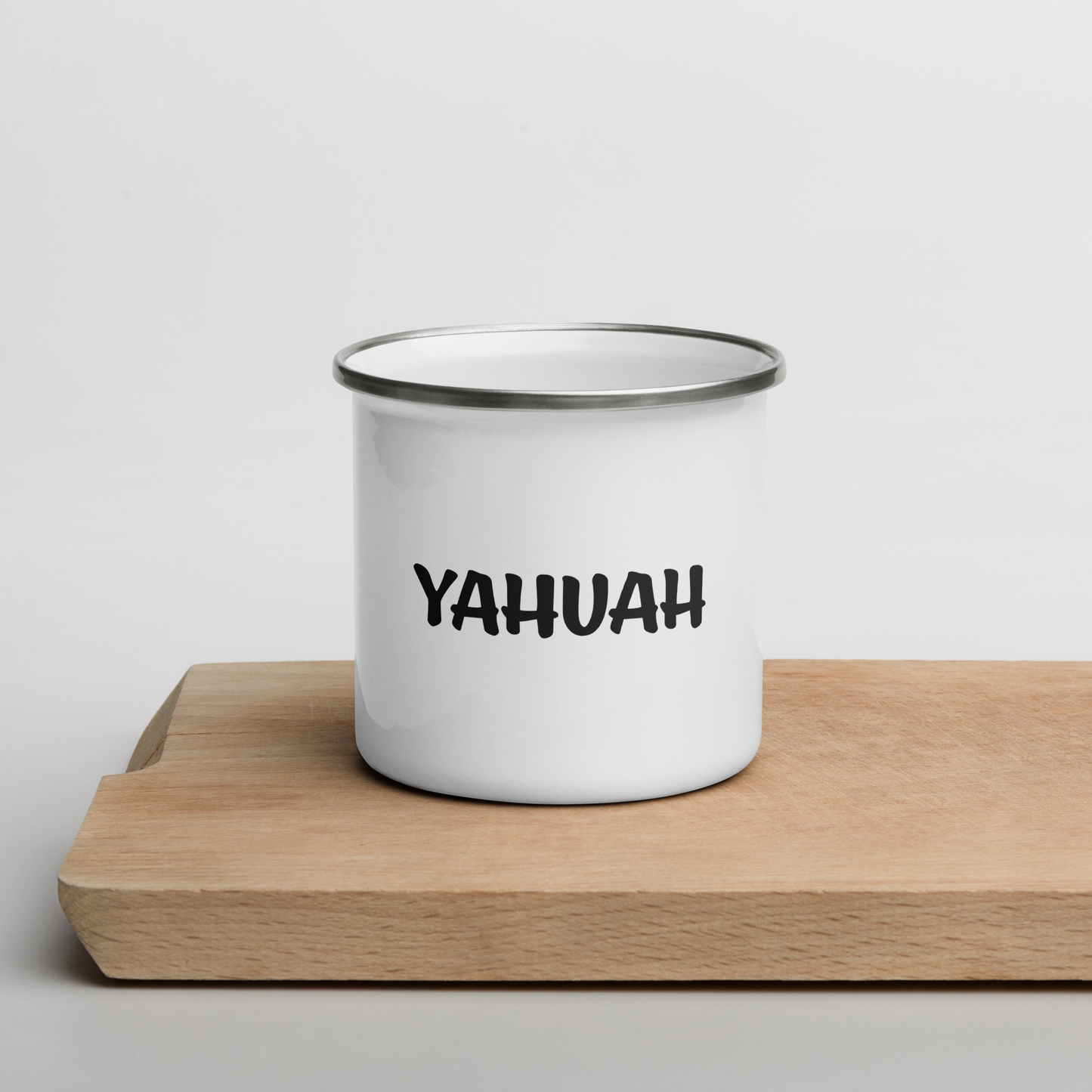 Grey trimmed YAHUAH coffee mug