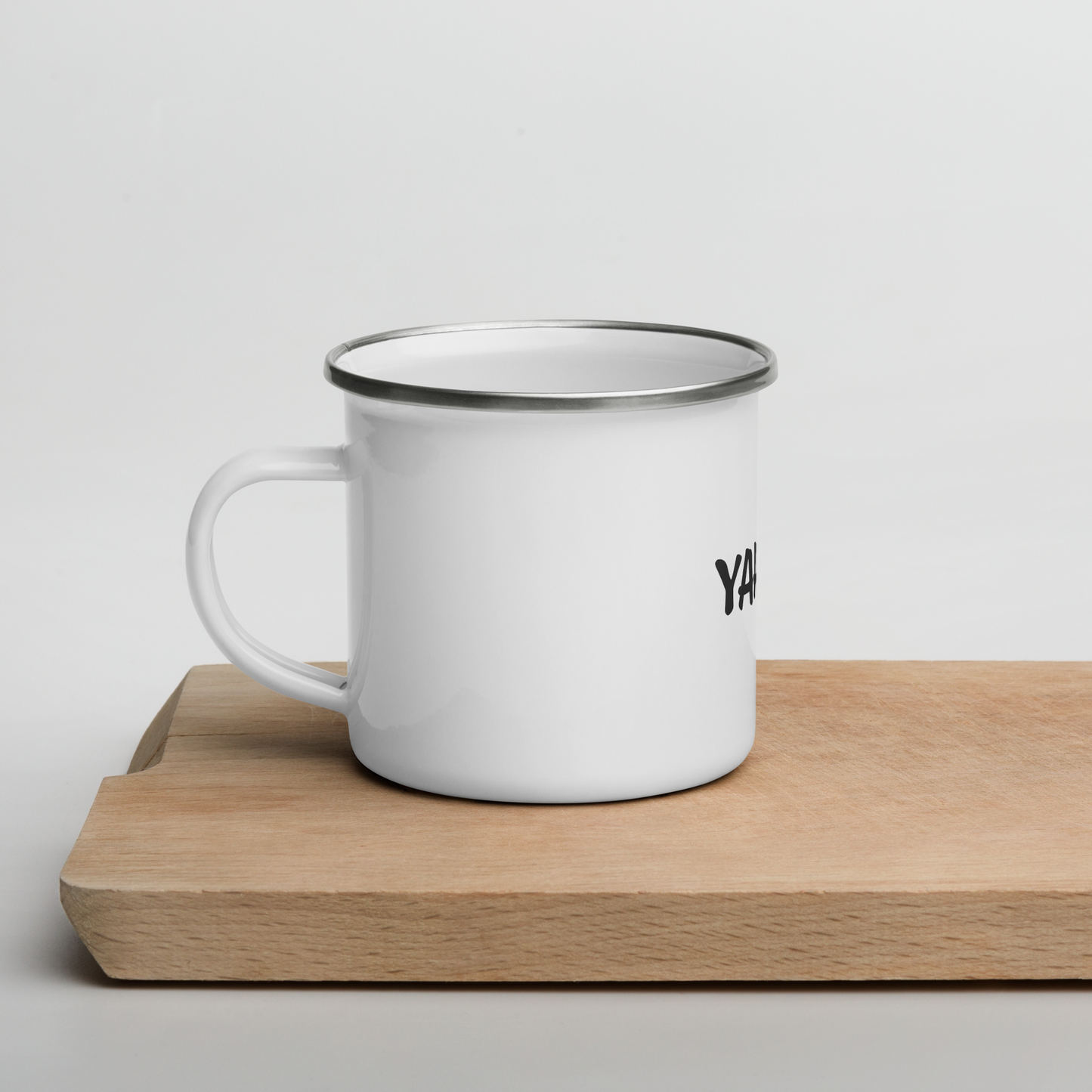 Grey trimmed YAHUAH coffee mug