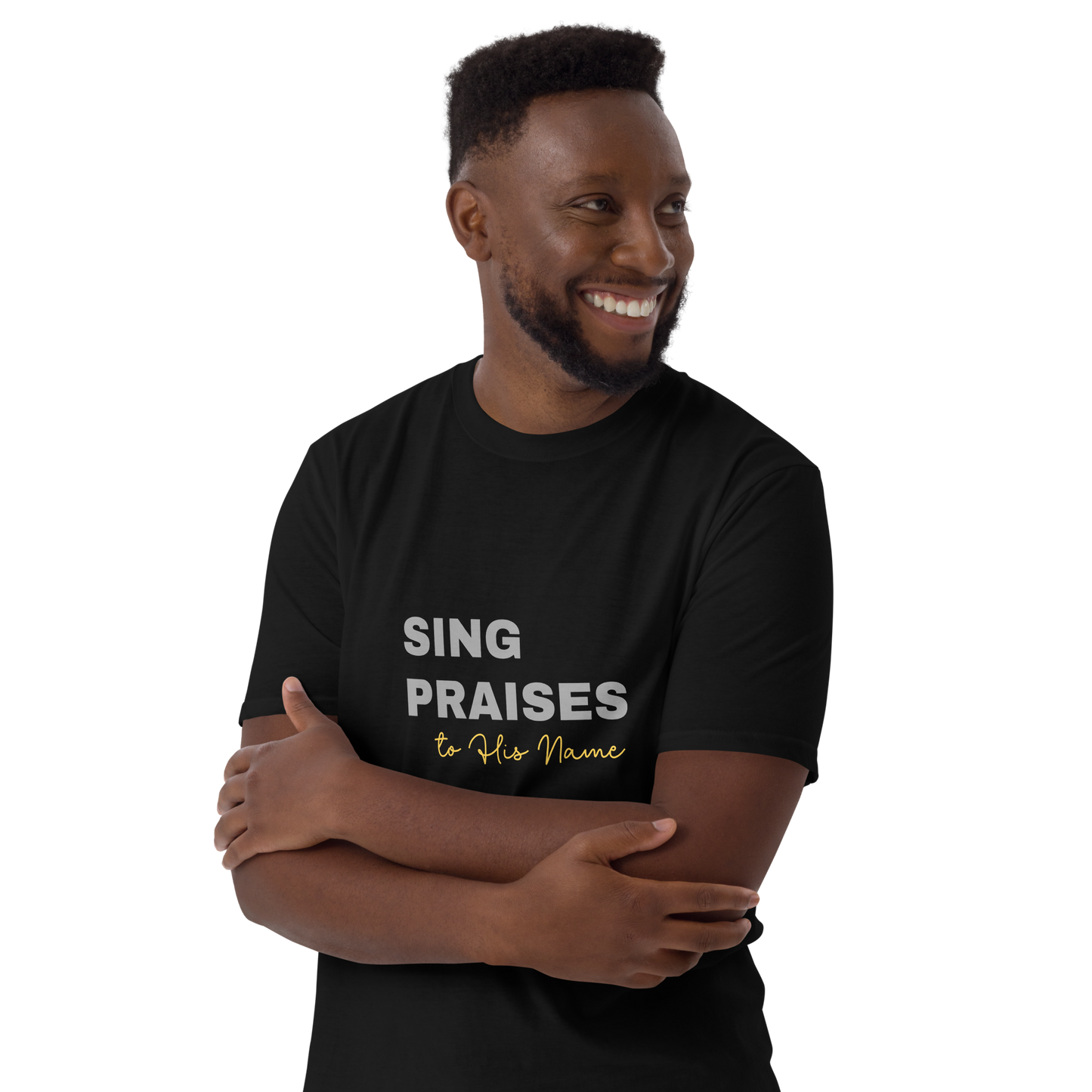 Dark Heather/Navy/Black Unisex Psalms 96:2 T-Shirt