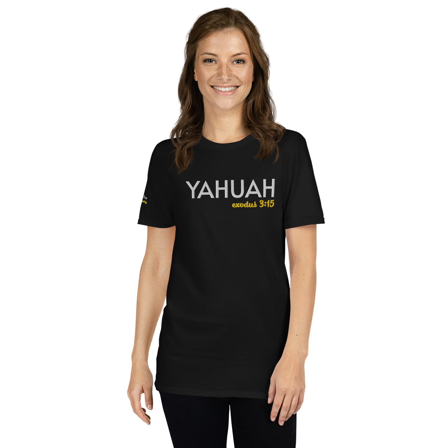 Black/Navy Unisex YAHUAH Exodus 3:15 T-Shirt