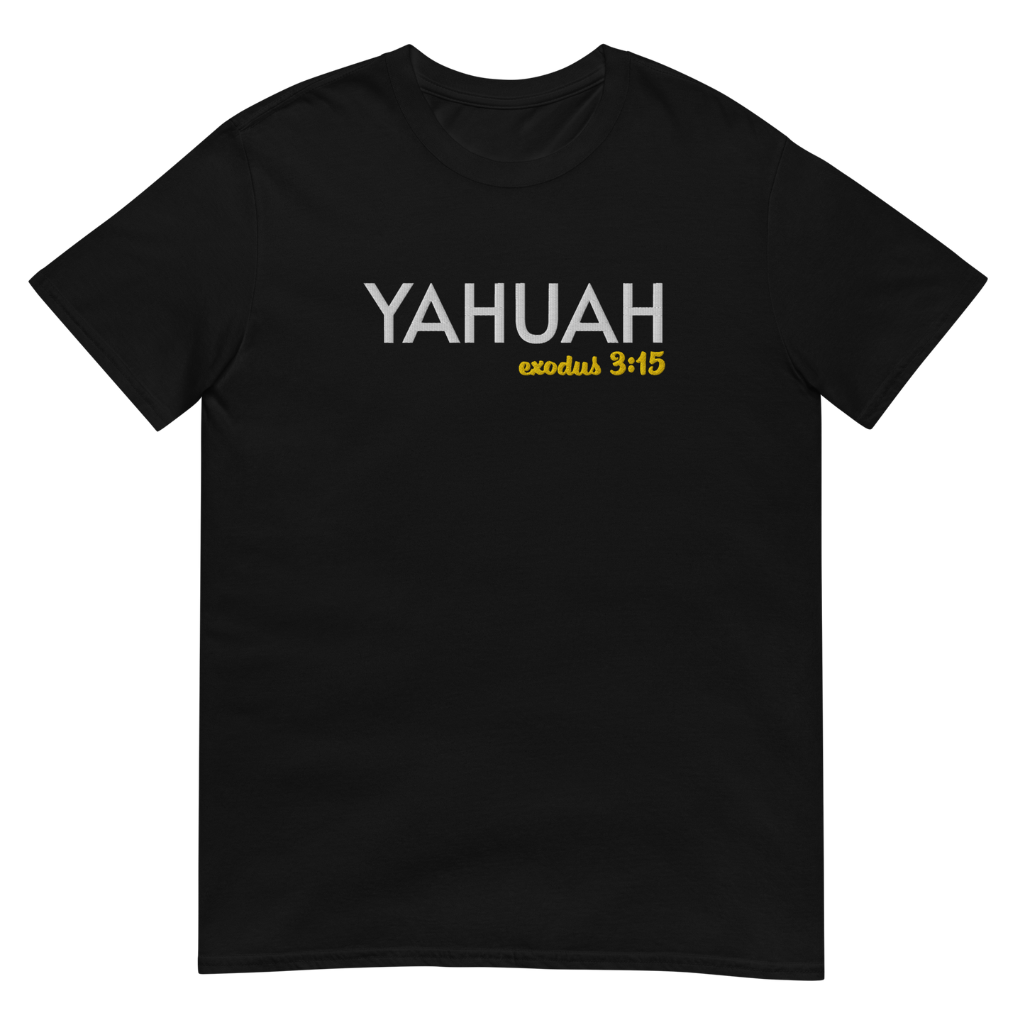 Black/Navy Unisex YAHUAH Exodus 3:15 T-Shirt