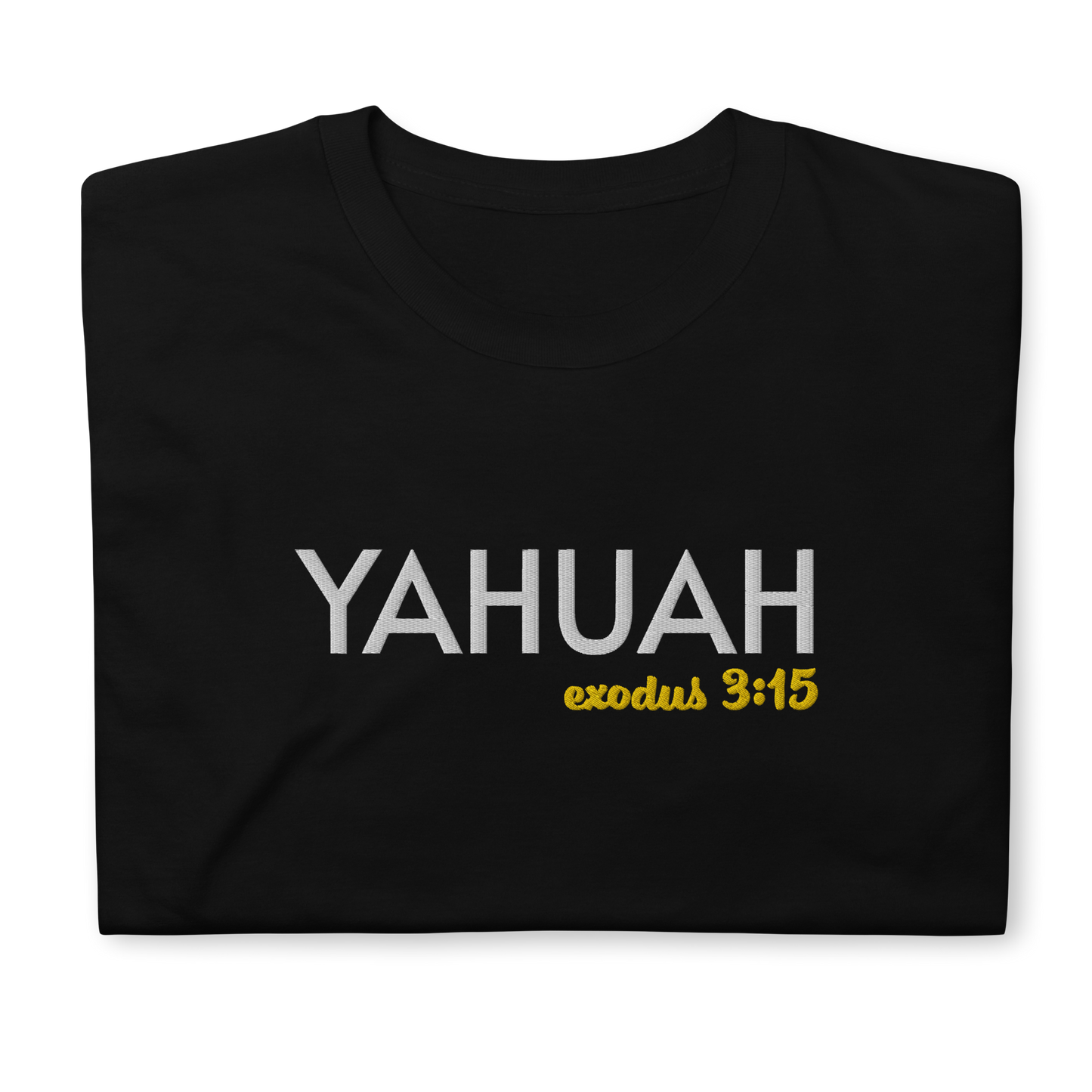 Black/Navy Unisex YAHUAH Exodus 3:15 T-Shirt