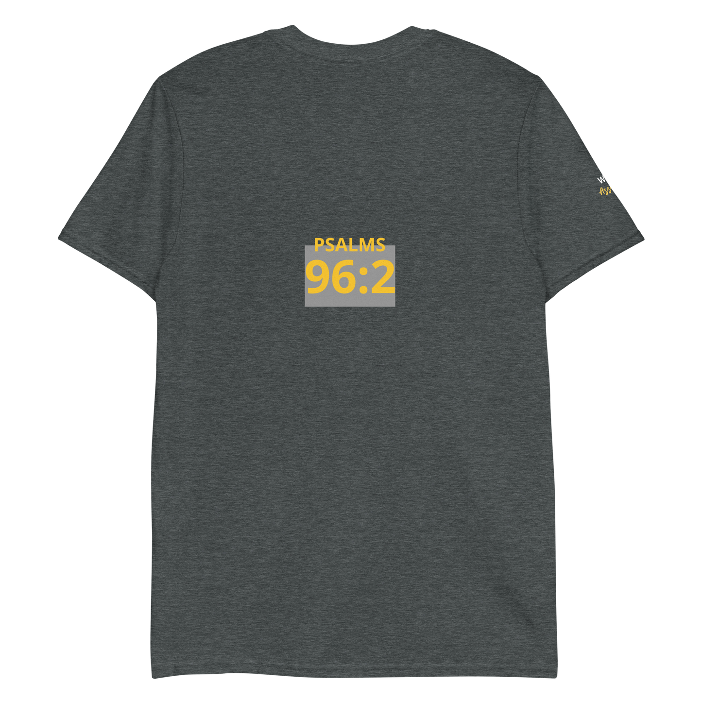 Dark Heather/Navy/Black Unisex Psalms 96:2 T-Shirt