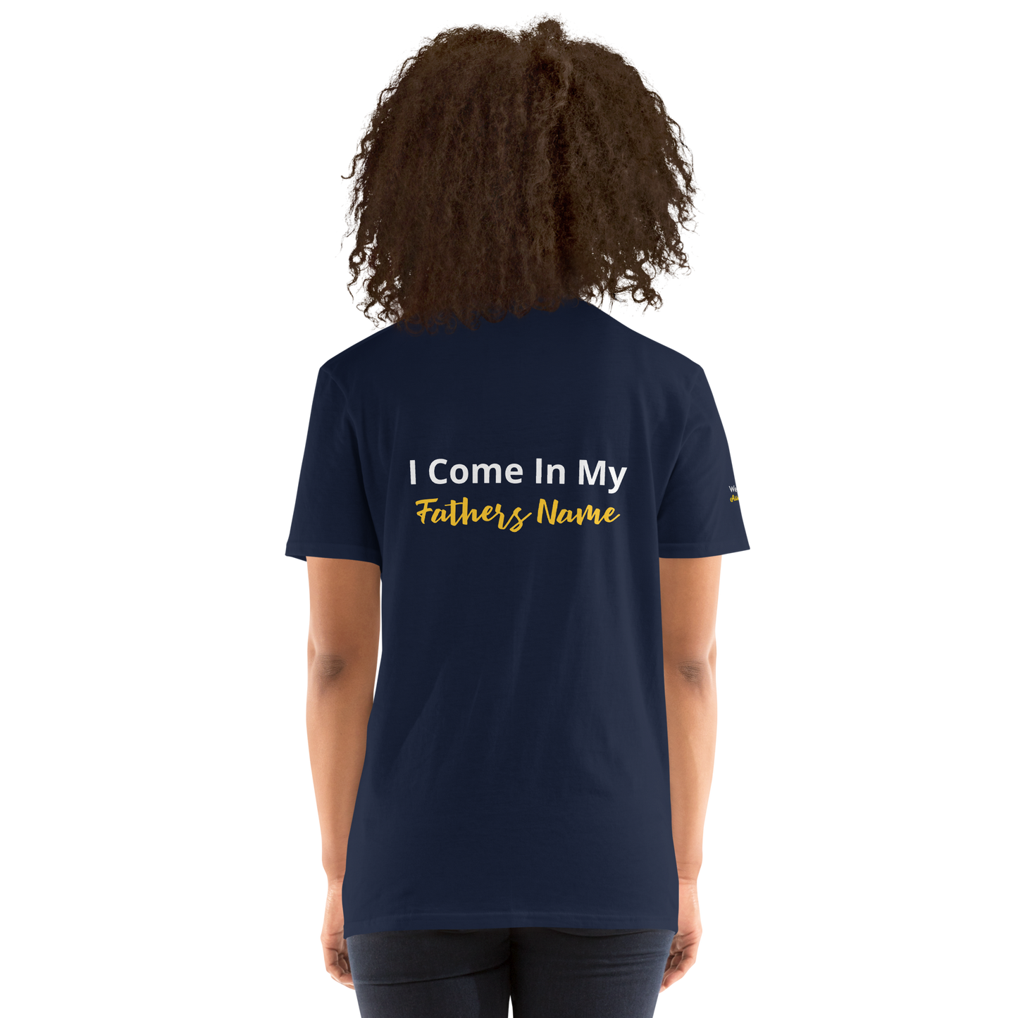 Black/Navy/Dark Heather Unisex Yahusha John 5:43 T-Shirt