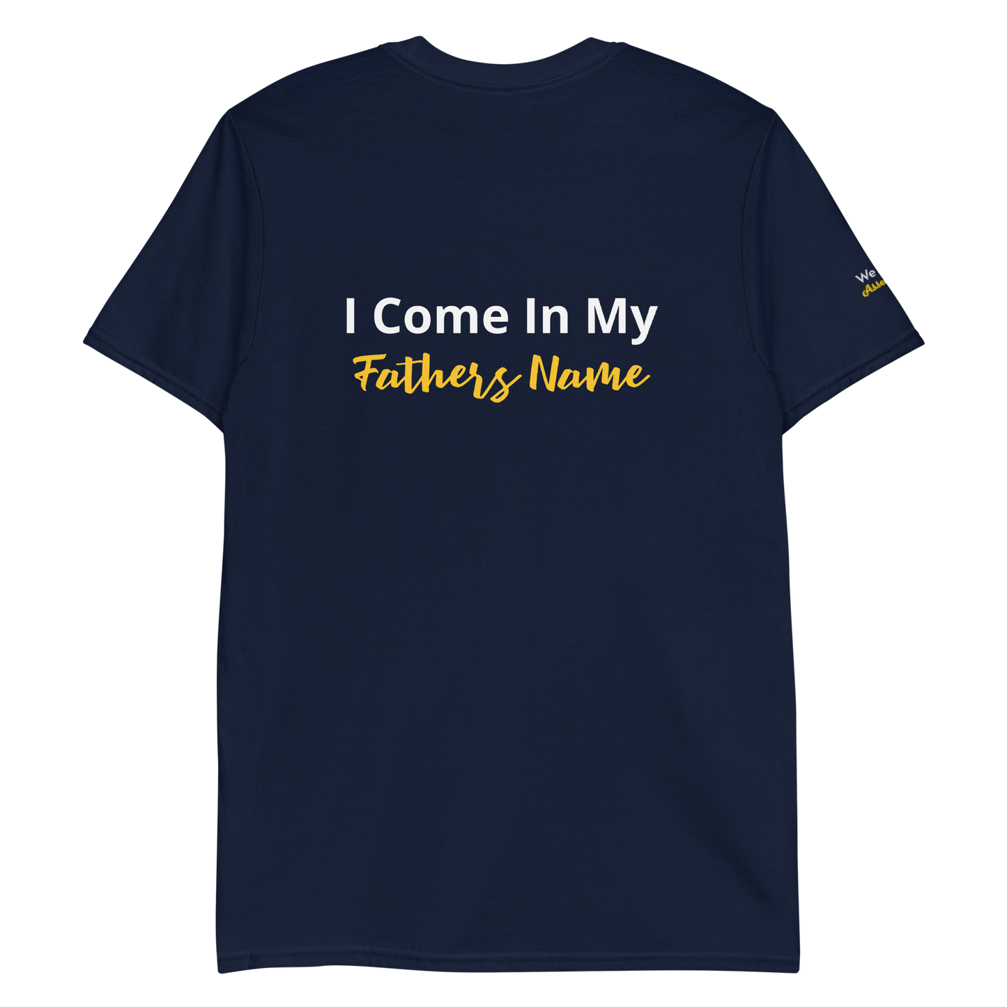 Black/Navy/Dark Heather Unisex Yahusha John 5:43 T-Shirt