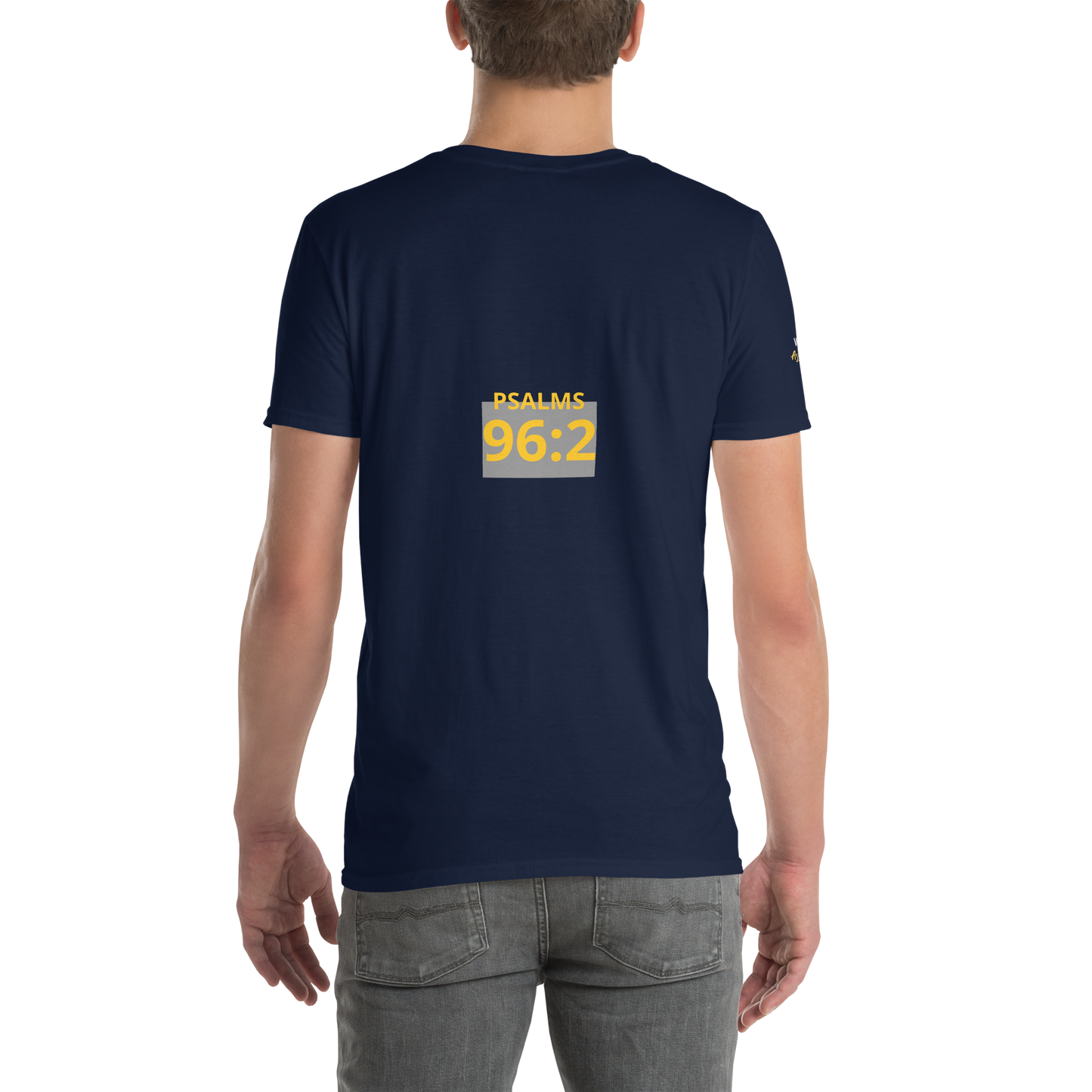 Dark Heather/Navy/Black Unisex Psalms 96:2 T-Shirt