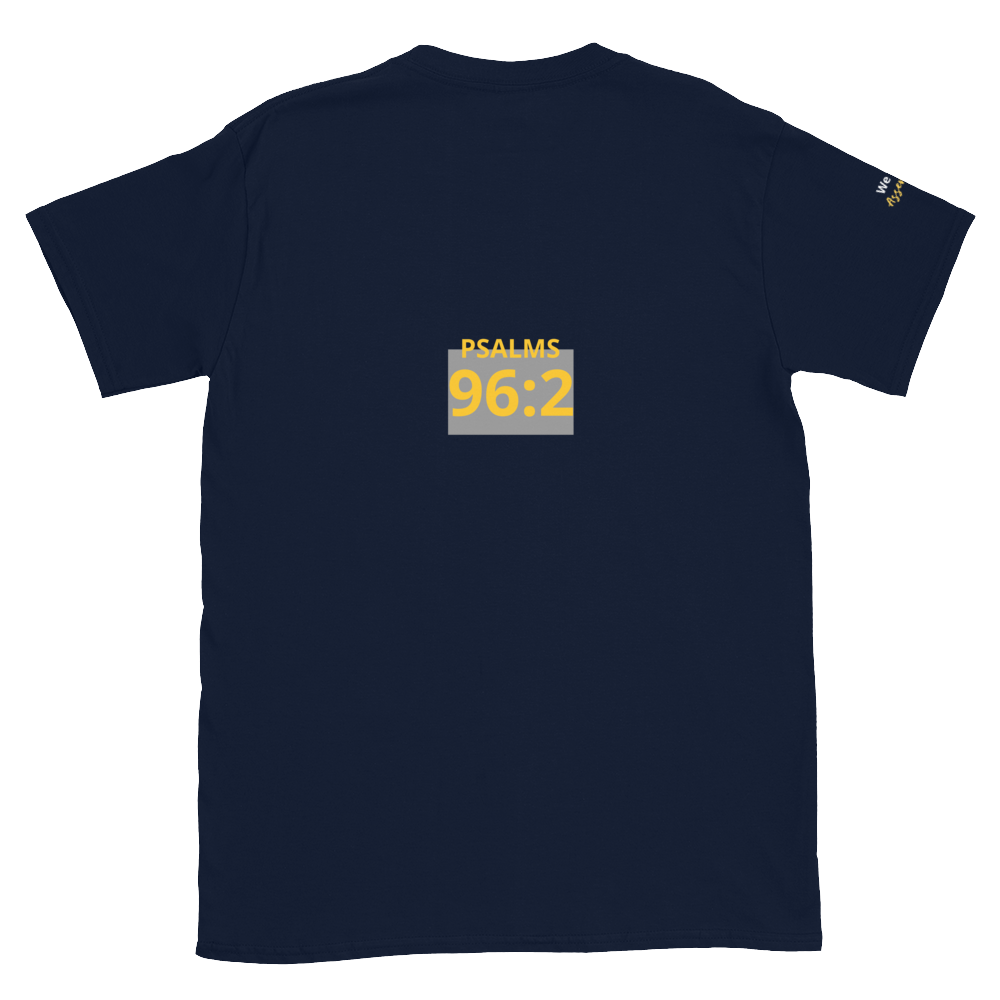 Dark Heather/Navy/Black Unisex Psalms 96:2 T-Shirt