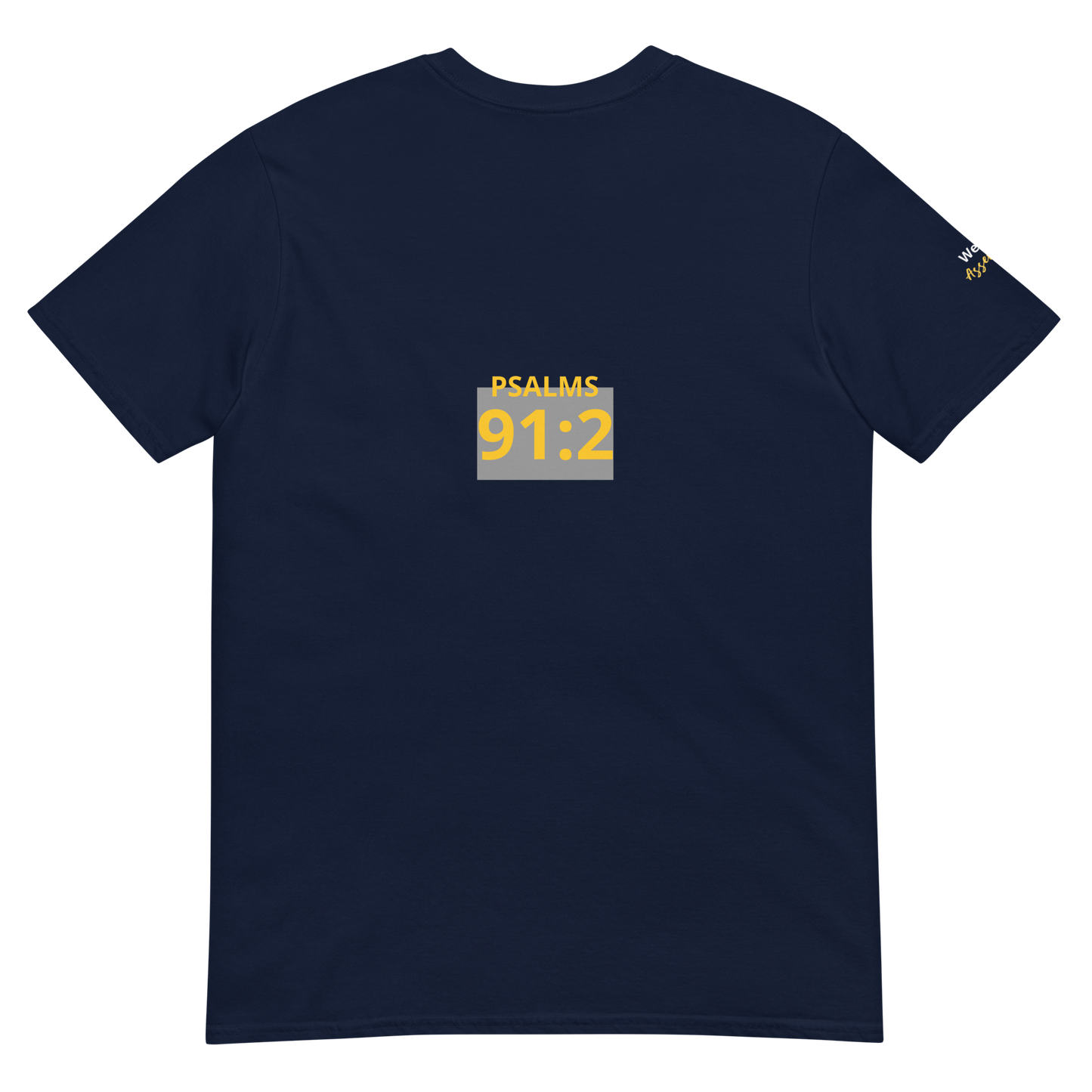 Dark Heather/Navy/Black Unisex Psalms 91:2 T-Shirt