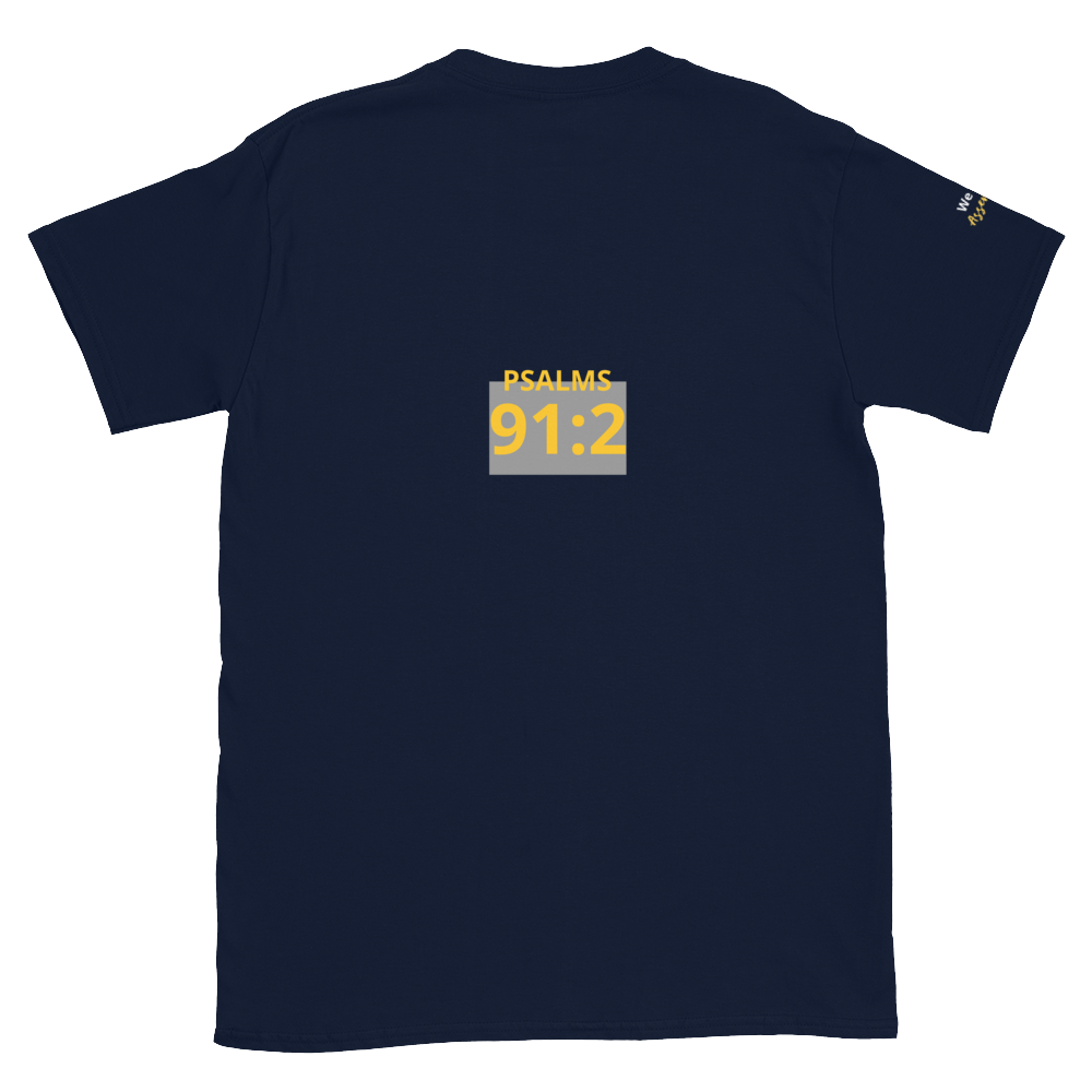 Dark Heather/Navy/Black Unisex Psalms 91:2 T-Shirt