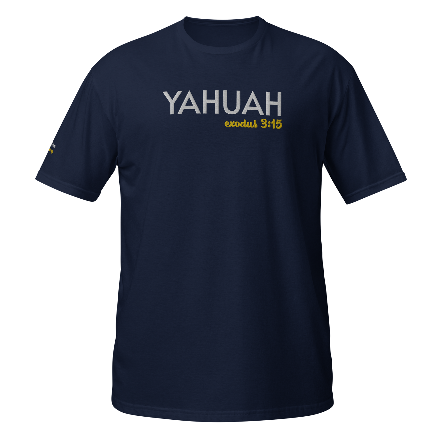 Black/Navy Unisex YAHUAH Exodus 3:15 T-Shirt