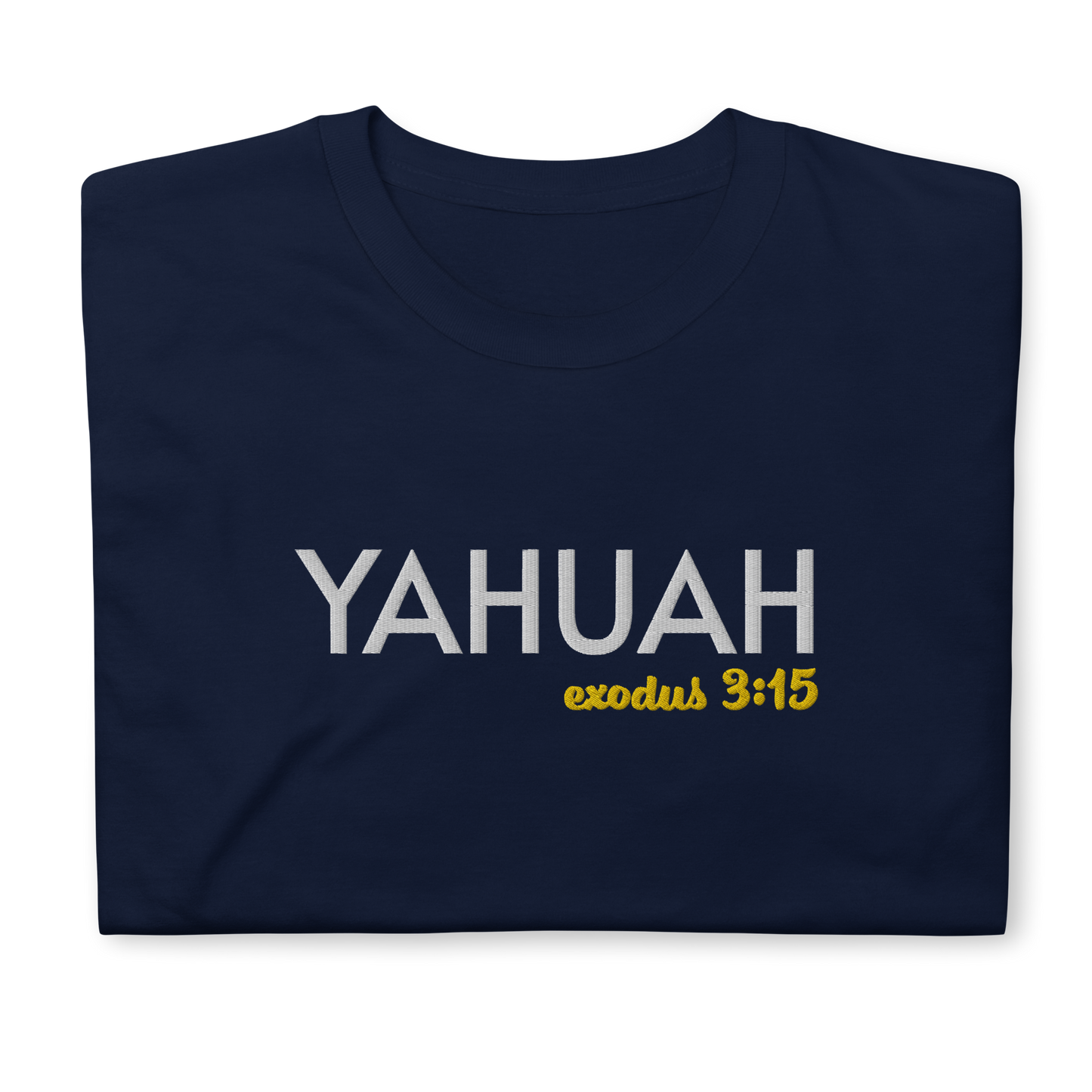 Black/Navy Unisex YAHUAH Exodus 3:15 T-Shirt