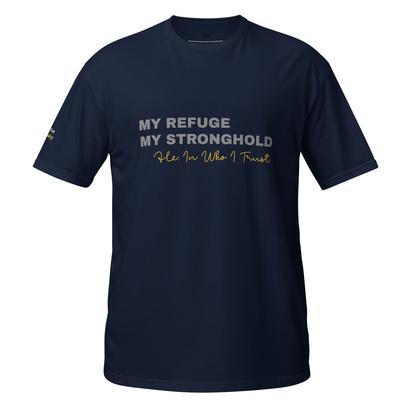 Dark Heather/Navy/Black Unisex Psalms 91:2 T-Shirt