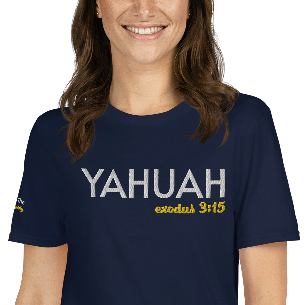 Black/Navy Unisex YAHUAH Exodus 3:15 T-Shirt