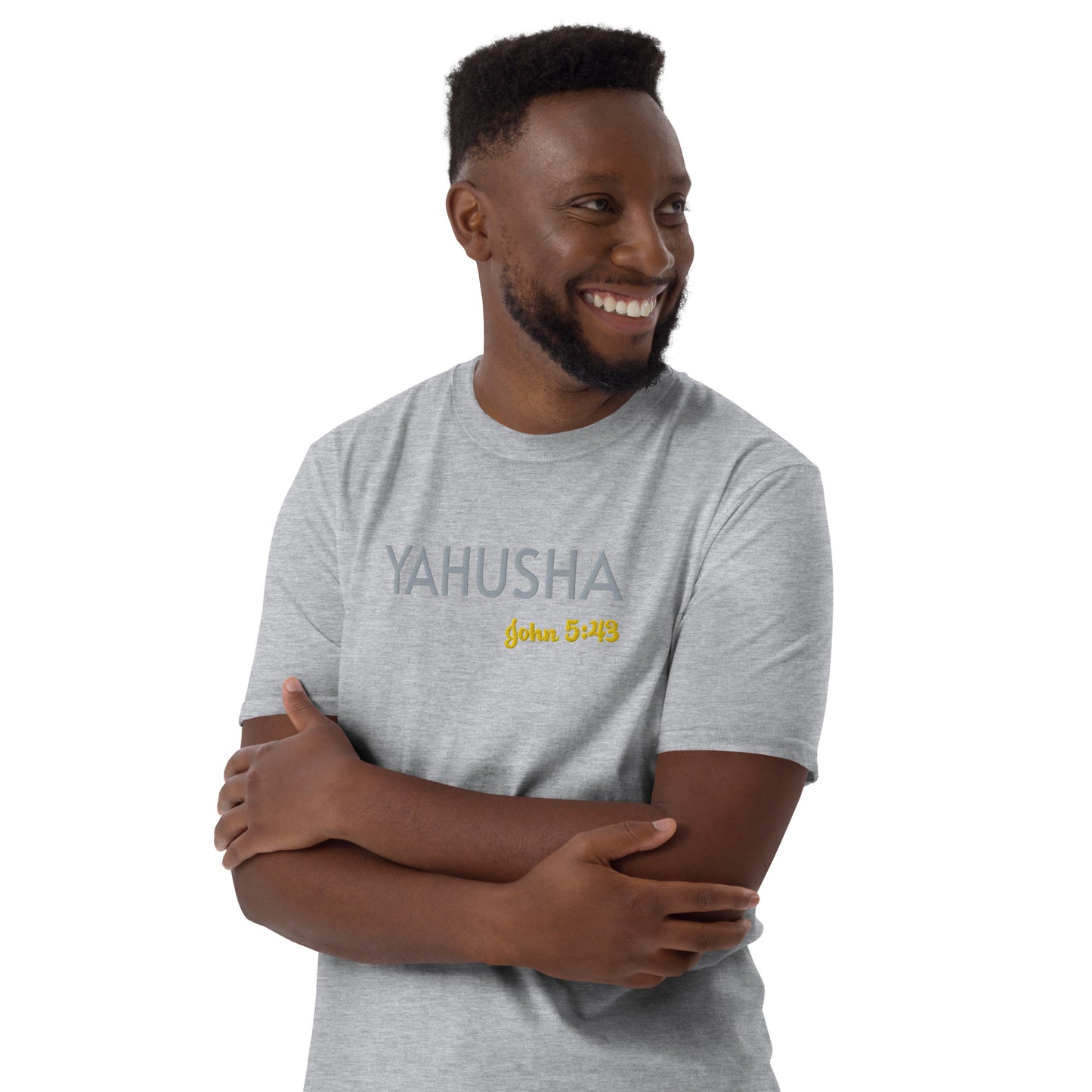 Grey Unisex Yahusha John 5:43 T-Shirt