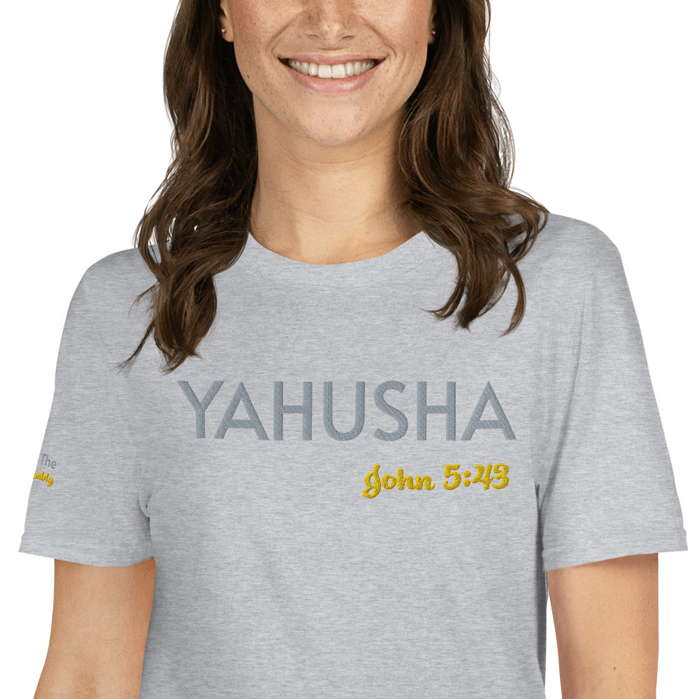 Grey Unisex Yahusha John 5:43 T-Shirt