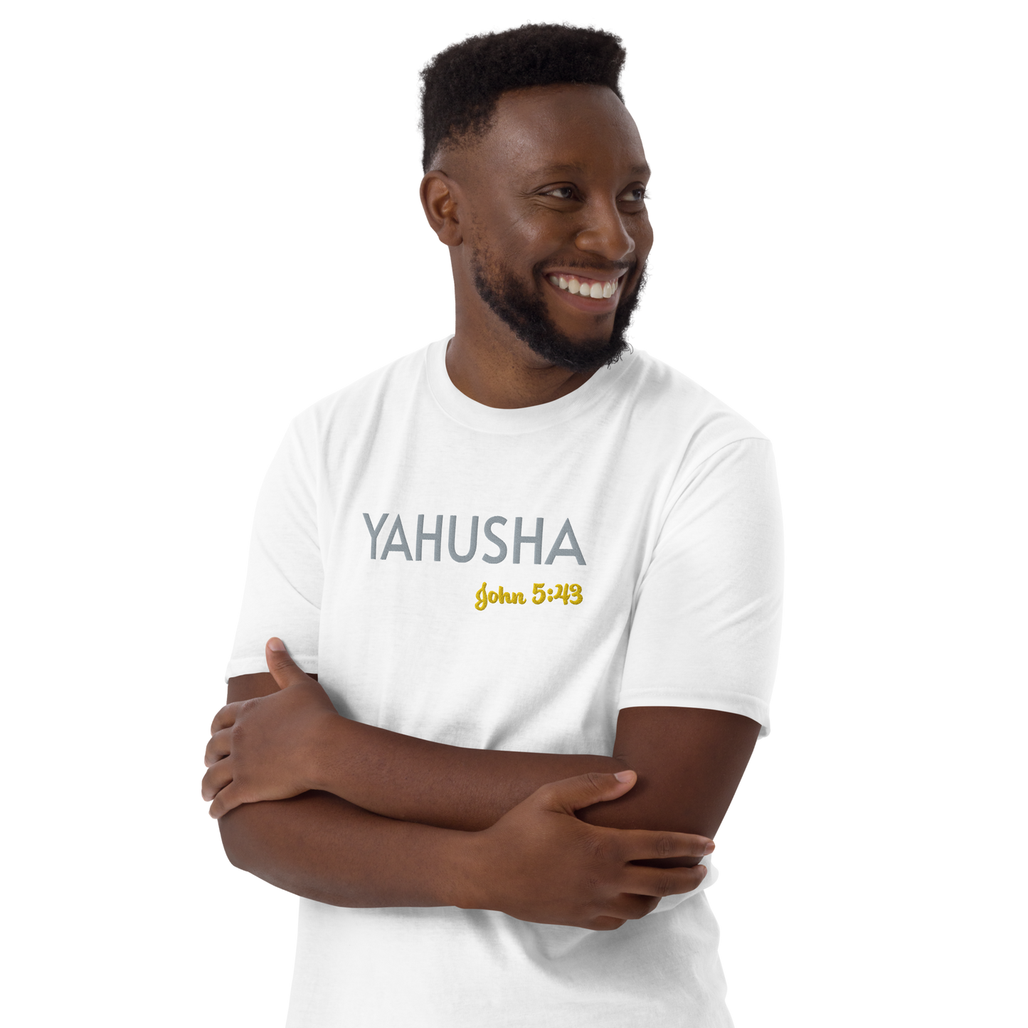 White Unisex Yahushua John 5:43 T-Shirt