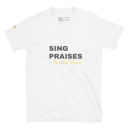 White Unisex Psalms 96:2 T-Shirt