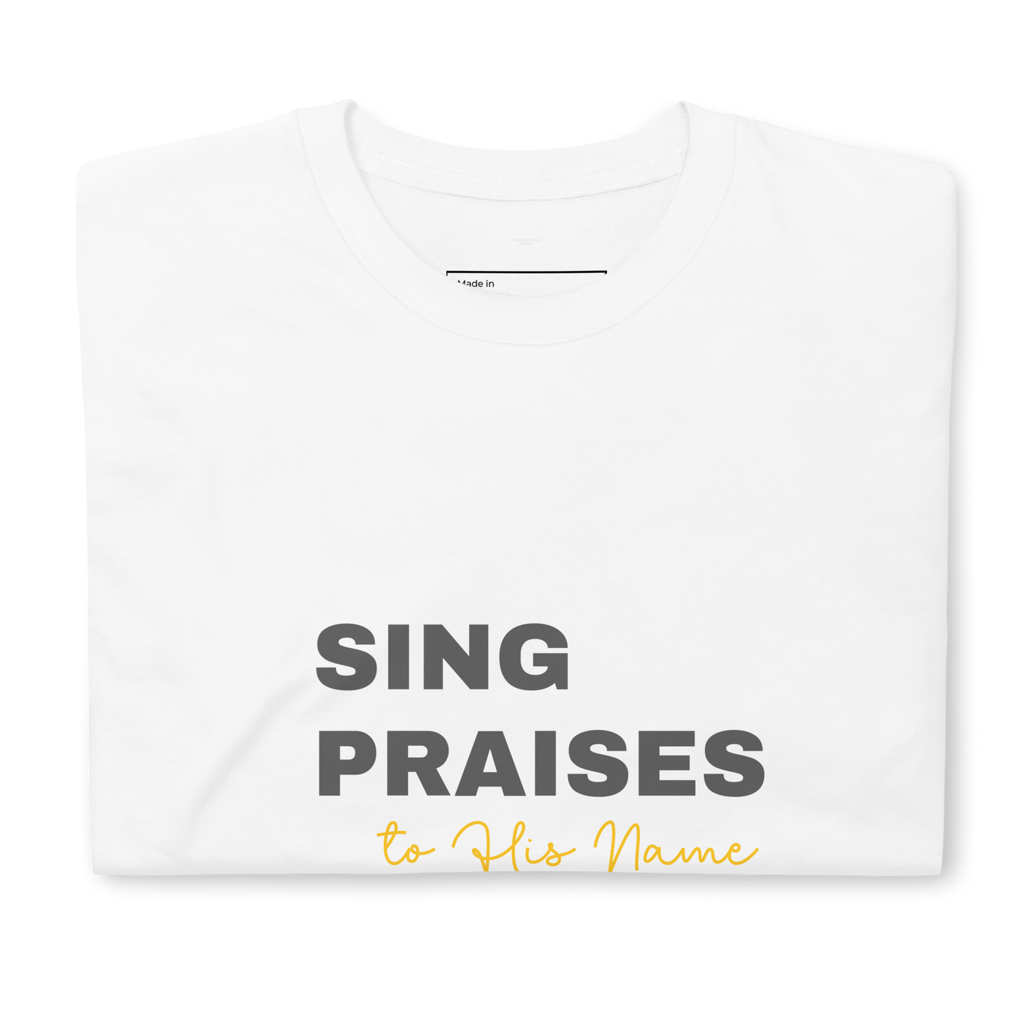 White Unisex Psalms 96:2 T-Shirt