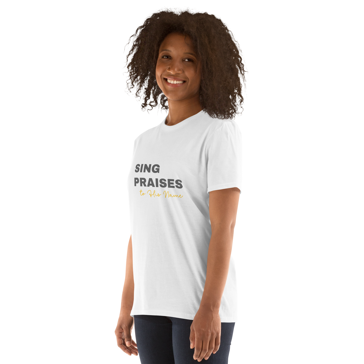 White Unisex Psalms 96:2 T-Shirt