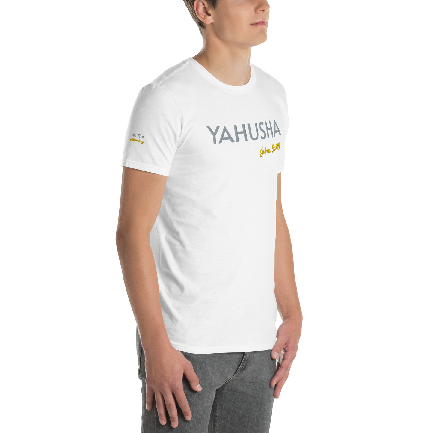 White Unisex Yahushua John 5:43 T-Shirt