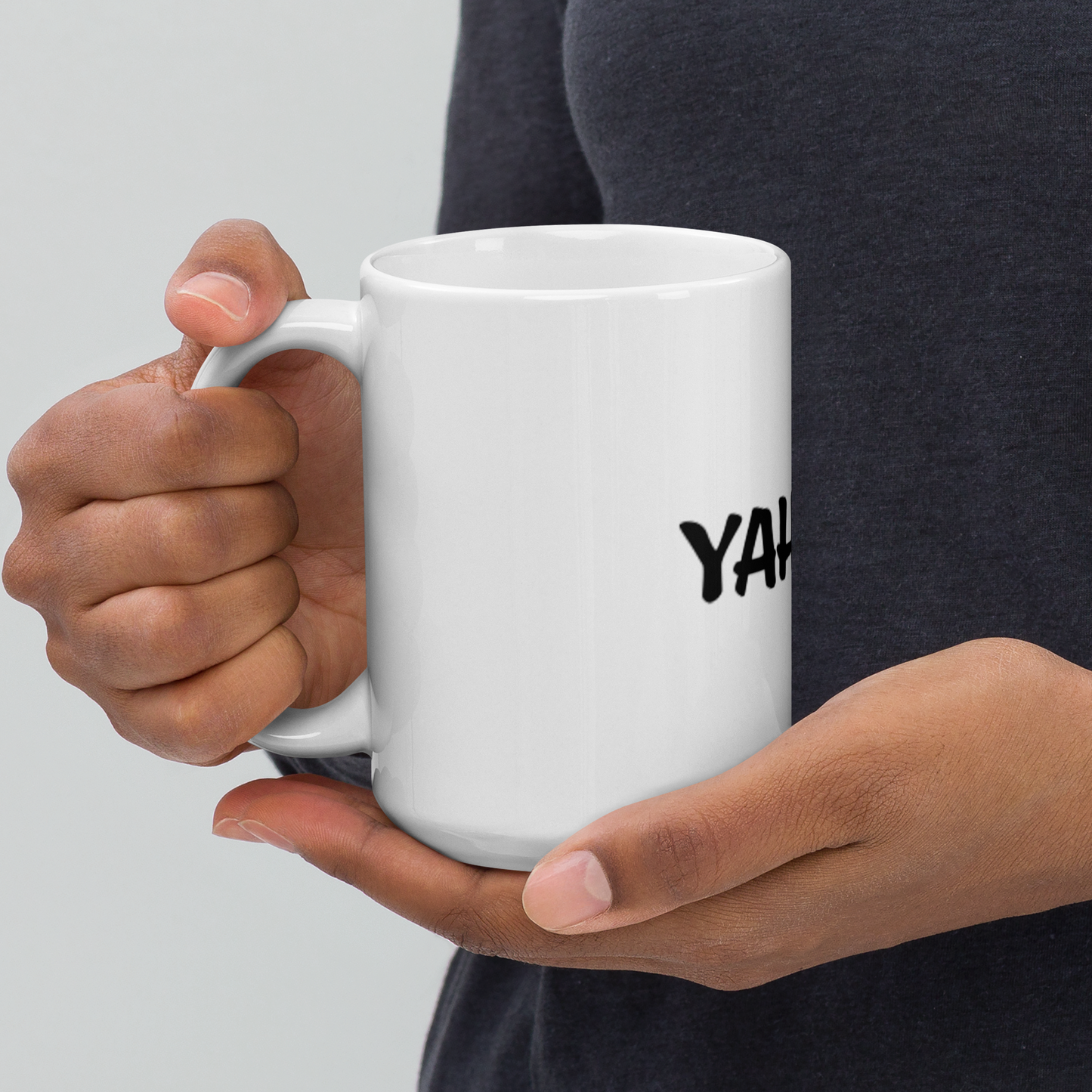 White YAHUAH coffee mug