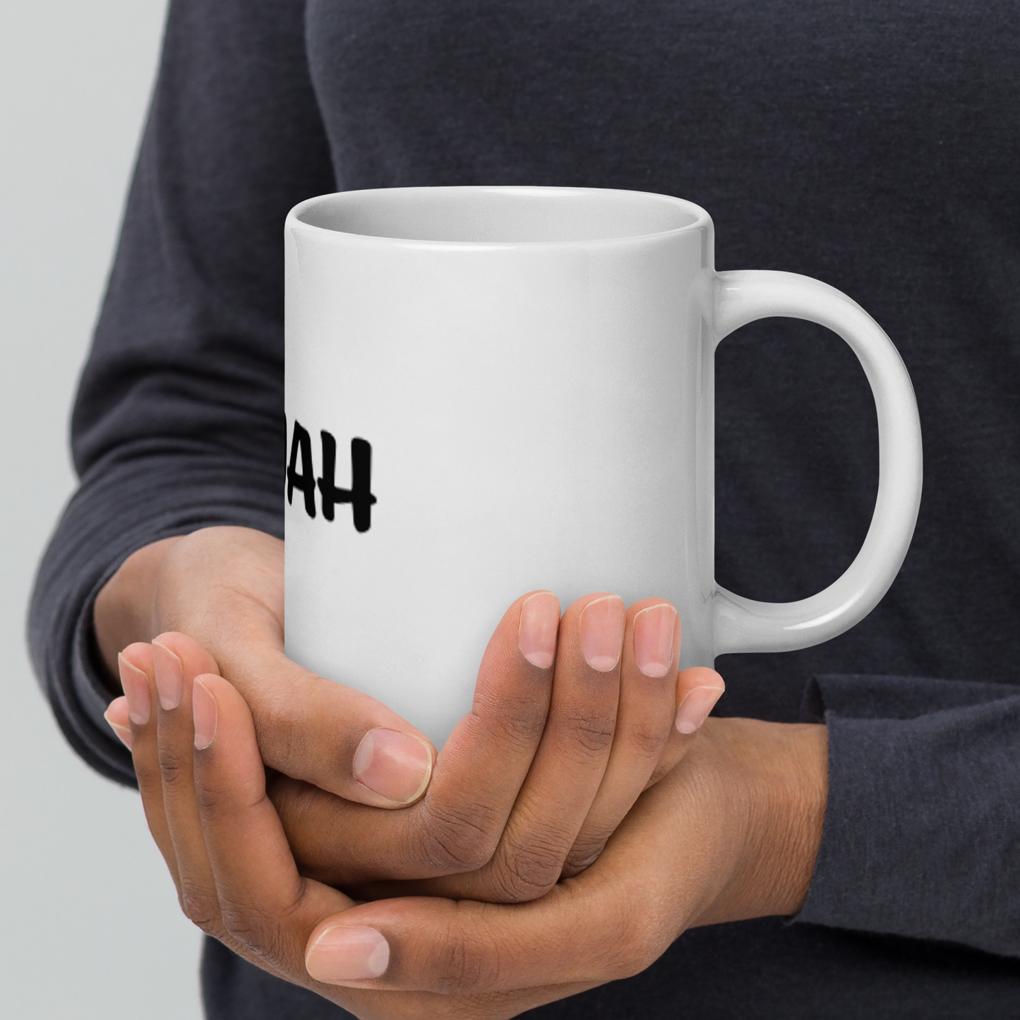 White YAHUAH coffee mug